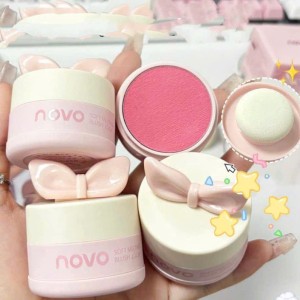 ????????????Phấn Má Hồng NOVO Soft Melting Blush Kèm bông mút tán mềm mịn