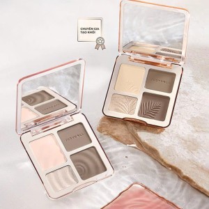 Bảng Tạo Khối bắt sáng mẫu mới Judydoll Highlight & Contour Waves 4 trong 1 mịn màng,tự nhiên,lâu trôi